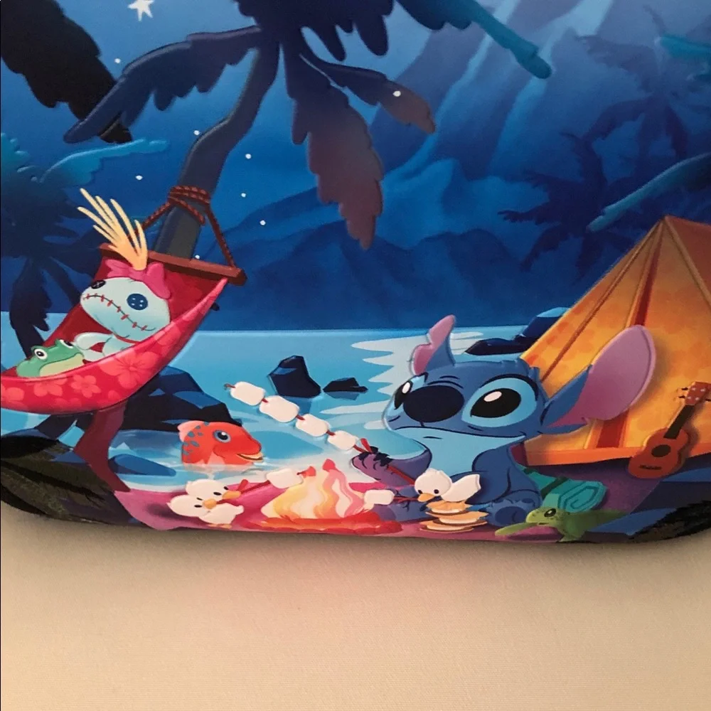 Loungefly Disney Lilo & Stitch Camping Cuties Backpack Hard Tag also glows New!